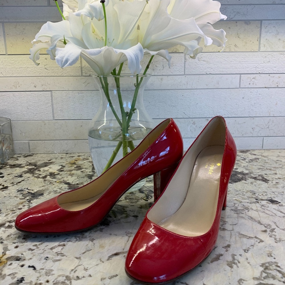 Kate Spade Chunky Patent Pumps